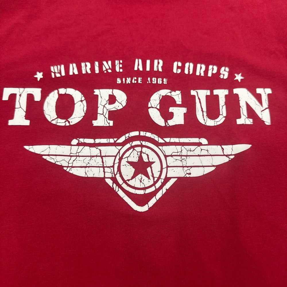 Top Gun Mens Small T-Shirt 3D Printed “Cracked” Graphic 100% Cotton High Quality